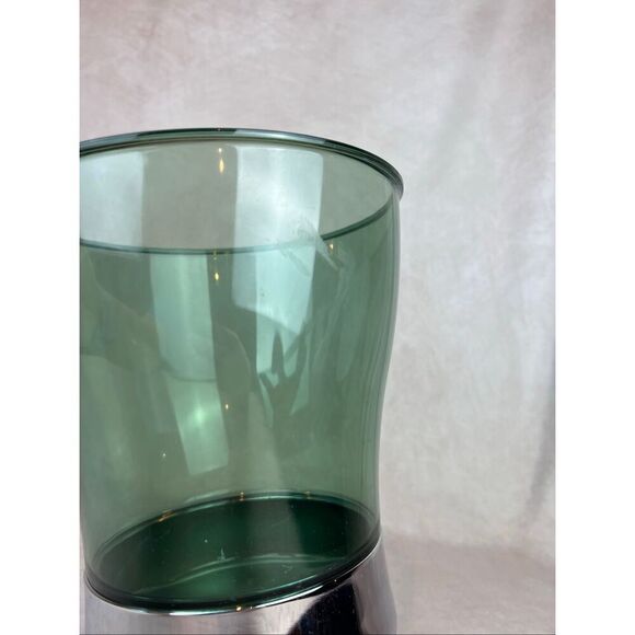 Vintage Y2K Metallic Waste Basket Bin Space Age Style Trashcan - Picture 8 of 8